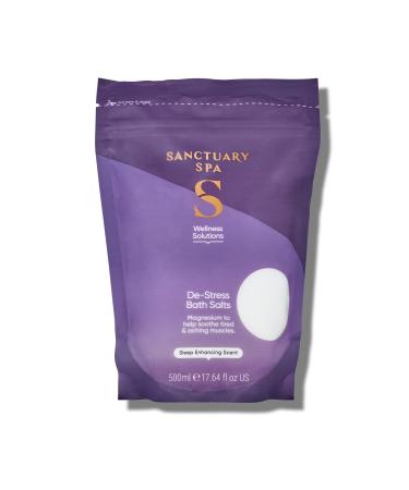 Sanctuary Spa De-Stress Epsom Bath Salts with Magnesium No Mineral Oil Cruelty Free & Vegan Bath Soak 500g