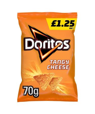 Doritos TANGY CHEESE Tortila Crisps 18 x 70g PMP Bags