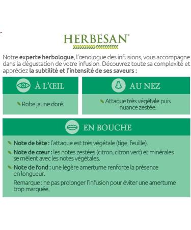Herbesan Lemon Balm Herbal Tea Organic 20 Sachets - Buy Online on SooperMarket.com