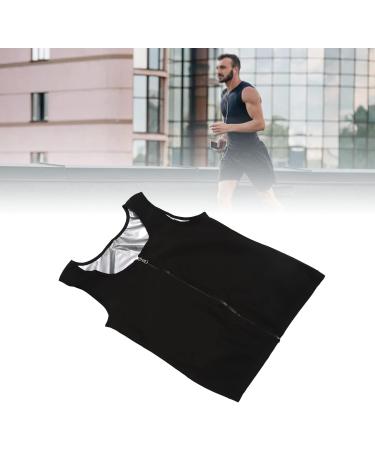 Waist Trainer Sweat Vest for Men Men Sauna Vest Shaper Gym Fitness Workout Neoprene Sweat Waist Trainer Zipper Tank Top Inner Silver L/XL - Buy Online on SooperMarket.com