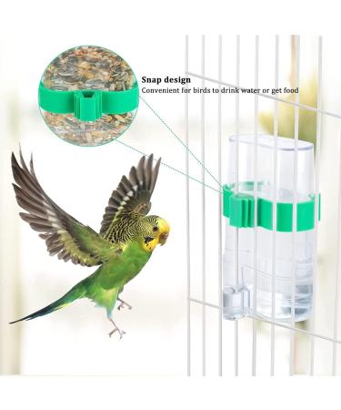 Water Feeders for Birds Liwein 4 Pack Bird Water Dispenser Automatic Bird Feeder Food Dispenser Pet Feeder Water Cup for Parrots Budgie Cockatiel - Buy Online on SooperMarket.com