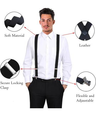 Adjustable Barley Direct H feG r Men s Braces - Elastic 4 Clip Braces for Work Pants Overalls & Jeans | International Shipping Available - Buy Online on SooperMarket.com