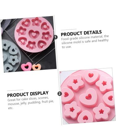 Zerodeko 2pcs Donut Mold Silicone Molds Heart Decor Heart Cake Pan Heart Pudding Mold De para Gelatinas Biscuits Mold Biscuits Mould Fondant Mold Fudge Food Supplement Box Silica Gel Baby 20.5X20.5X2CM - Buy Online on SooperMarket.com