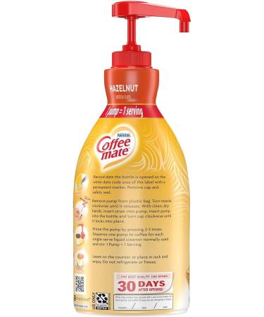 Coffee mate Hazelnut Liquid Concentrate 1.5 Liter Pump Bottle with World Food Shop Scoop - Buy Online on SooperMarket.com