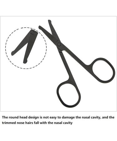 TEMKIN Nose Hair Trimmer - Mini Stainless Steel Ergonomic Cutter for Men & Women - Portable Round Head Scissors in Silver - Best Beauty Tool for Smooth Grooming - Buy Online on SooperMarket.com