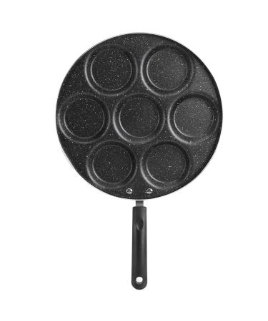 DELURA 7 Holes Frying Pan Multi Function Breakfast Pan Cooking Tools Kitchen Supplies Frying Baking Pan Cooking Pot Kitchen Utensils Cookware