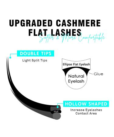 VAVALASH Cashmere Faux Mink Eye Lashes - Lightweight Classic Lash Extensions 0.15 0.2mm C D Curl | Professional Salon Use | Matte Split Tip | 6-17mm - Buy Online on SooperMarket.com