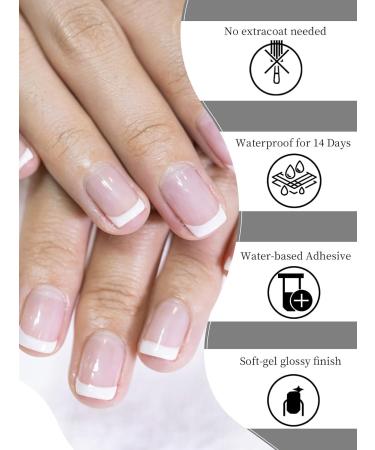 Kalolary 32PCS Cured Gel Nail Polish Strips Adhesive Full Wrap Gel Nail Art Sticker Waterproof Gel Nail Wrap Stickers with Nail File and Stick(UV/LED Lamp Required) (Transparent) - Buy Online on SooperMarket.com