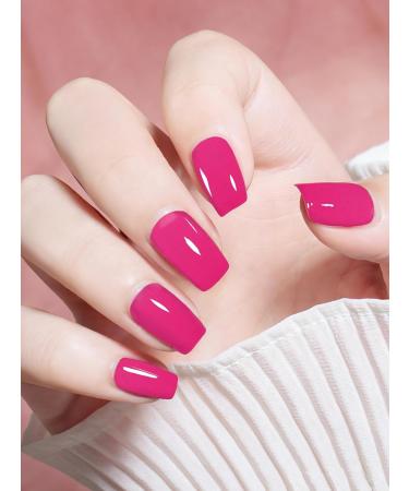 Kalolary 20PCS Solid Color Gel Nail Polish Strips | Self-Adhesive Wraps with Nail File | Rosy - Buy Online on SooperMarket.com