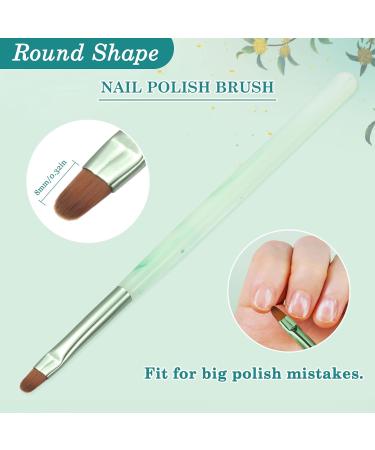 3PCS Nail Clean Up Brushes for OPI - Acetone Resistant Cuticle Cleaning Nail Art Precision Tools in Jade Green - Buy Online on SooperMarket.com