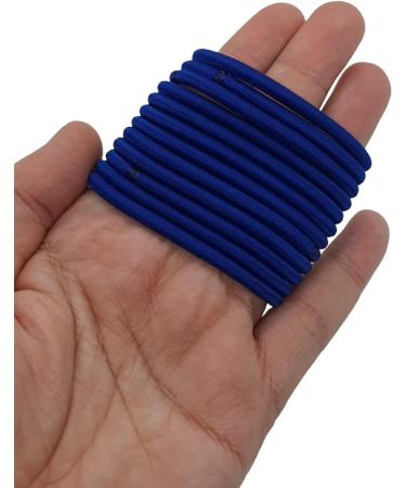 12 PCS 3mm Elastic Hair Bands - No Metal Ponytail Holders in Royal Blue for Women, Men, Girls, Kids - Buy Online on SooperMarket.com