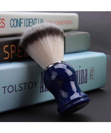 BlueZoo Men's Beard & Mustache Shaving Brush - Resin Gripped Swine Bristles Nylon Wool Handle - Buy Online on SooperMarket.com