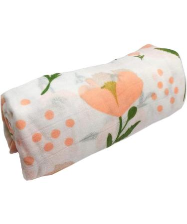 Little English Bamboo/Cotton Large Muslin Blankets - Flower Power Set of 3 - 120cm x 120cm - Luxury Pram Blanket for Swaddling - Buy Online on SooperMarket.com