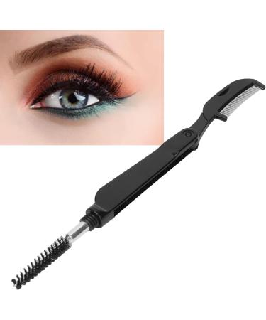 Metal Teeth Eyebrow Comb 2 in 1 Eyelash Teeth Comb Black Eyelash Brush and Comb Stainless Steel Dual Heads Foldable Grooming Teeth Eyebrow Brush for Makeup - Buy Online on SooperMarket.com