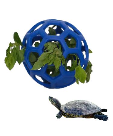 Tortoise Treat Ball Feeding Vegetable - Turtle Toys for Aquatic Turtles Feeder Turtle Tank Accessories Snail Habitat Blue