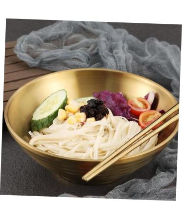 NAMOARLY 1pc Japanese Ramen Bowl Stainless Cereal Bowls for Kitchen Porridge Bowl Drop Resistant Cooking Bowl Noodle Serving Bowl Ramen Noodle Bowl Large Ramen Bowls Prep Bowl Fruit - Buy Online on SooperMarket.com