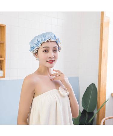 Household Double-Layer Waterproof Shower capthickened Women's Oil-Proof Shampoo capshower capshower caps Xiangbinse - Buy Online on SooperMarket.com