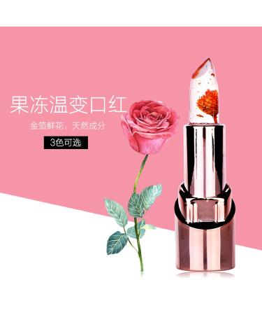 Ice Love Flower Jelly Lipstick Set - Color Changing Lip Gloss Gift - 3pcs Moisturizing Lip Balm for Teens Girls and Women - Waterproof Makeup - Buy Online on SooperMarket.com