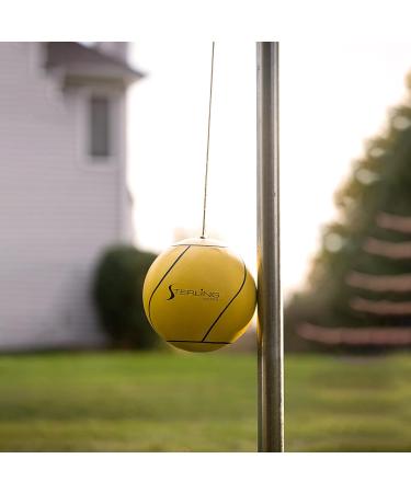 STERLING Sports Compact Tetherball Set - Outdoor Backyard Game with Ball, Rope, Metal Pole, and Air Pump - Buy Online on SooperMarket.com