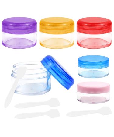 6Pcs Travel Bottles Pots Sample Pots Mini Travel Pots for Toiletries Small Travel Cream Pots Clear Cosmetic Containers Jars Leakproof Round Empty Plastic Cosmetic Jars with Lids for Makeup (20g 10g)