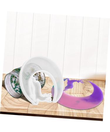 STOBOK Silicone Mold Tool Tray Jewelry Tray Resin Casting Molds Silica Moon Shaped Mold Supplies Self Made White 13.5X12CM - Buy Online on SooperMarket.com