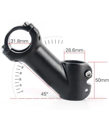 Wake MTB Stem 45 31.8 90mm Short Handlebar Riser | Aluminum Alloy Black | for MTB Road Bike BMX Cycling - Buy Online on SooperMarket.com