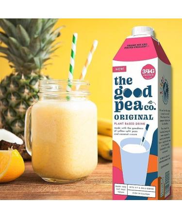 The Good Pea Plant Based Pea Milk Flavoured Mixed Case - Lacto Free Long Life High Protein Dairy Alternative - Vitamins D & B12 Enriched with Calcium - 4 pack of Each Flavour Pack of 8 X 1L - Buy Online on SooperMarket.com