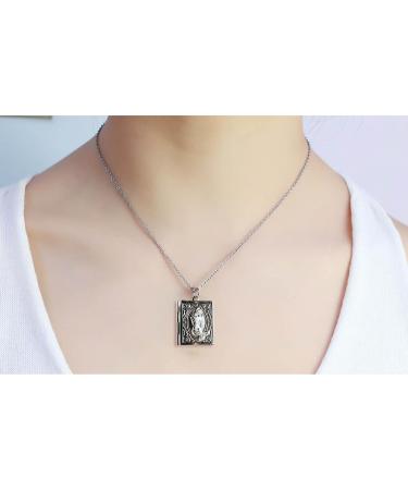 OralGos Exquisite Handmade Vintage Book Locket Pendant Necklace | Unique Collectors Jewelry for Fashion Enthusiasts - Buy Online on SooperMarket.com