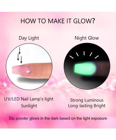 Saviland Glow in the Dark Dip Powder Nail Set - 10 Colors for French Manicure Nail Art, No Lamp Needed - Buy Online on SooperMarket.com