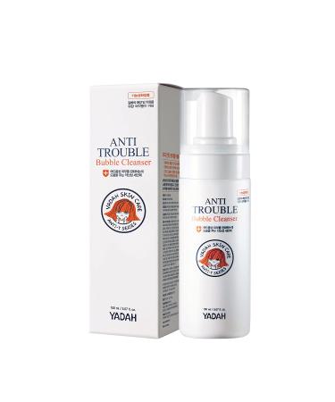 YADAH Anti Trouble Bubble Cleanser 5.07 Ounce Facial Cleanser with Salicylic Acid for Acne Vegan Skincare for Sensitive Skin