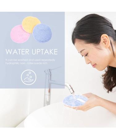 FRCOLOR 3Pcs Makeup Remover Pads - Soft Cleansing Cotton Round Beauty Sponge for Effortless Makeup Removal - Buy Online on SooperMarket.com
