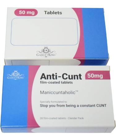 Gadgetking Joke Pill Medication Tablet Box - Funny Prank Gift for Birthdays & Holidays (Anti-C**t) - Buy Online on SooperMarket.com
