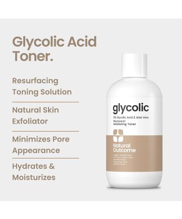 Glycolic Acid Toner 5% with Aloe Vera & Quinoa Extract - Anti-Aging, Gentle Exfoliating Toner for Face - 8 oz - Buy Online on SooperMarket.com