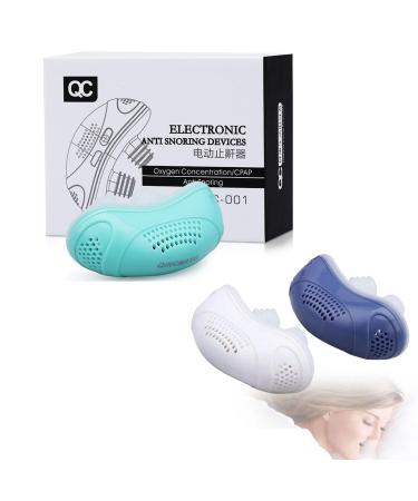 Help Sleep & Prevent Snoring Nose Clip Gadgets Portable 2 in 1 Electronic Anti Snoring Device Stop Snoring Aid Plug Device Nose Health Care 2023 (Green)