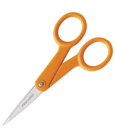 Fiskars 94817797 Micro-Tip Scissors, 5 Inch, Orange