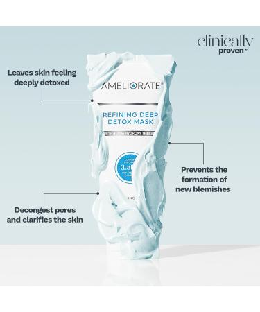 Ameliorate Refining Deep Detox Mask 100ml | Lab6 Lactic Acid AHAs | Dermatologically tested - Buy Online on SooperMarket.com