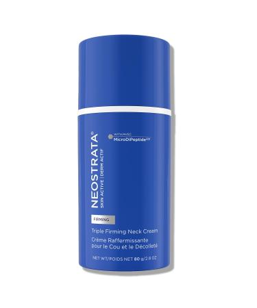 NEOSTRATA Skin Active Triple Firming Neck Cream Anti-Aging Moisturizer with MicroDiPeptide229 to Tighten and Smooth Wrinkles Neck & D colletage Fragrance Free For all Skin Types 80g New Version