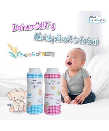 Reiscare Baby Powder - Rice Perfumed Floral Sweet | Talc-Free Formula for Smooth & Soft Baby Skin | 4.58 Oz/Pink - Buy Online on SooperMarket.com