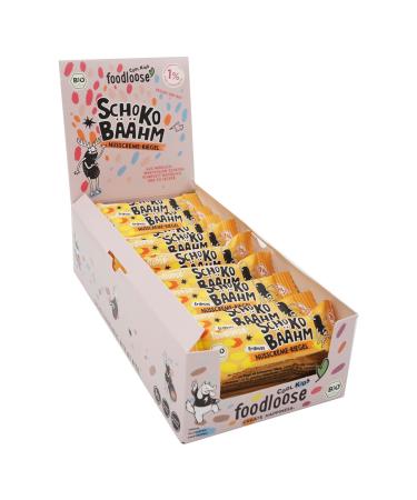 Foodlose Cool Kids Bio-Nusscreme bar peanut |Delicious organic bar made of dates with a creamy peanutism filling |Vegan gluten -free & without added sugar |Problem pack (24 bars x 28g) peanut 1 piece (24 Pack)