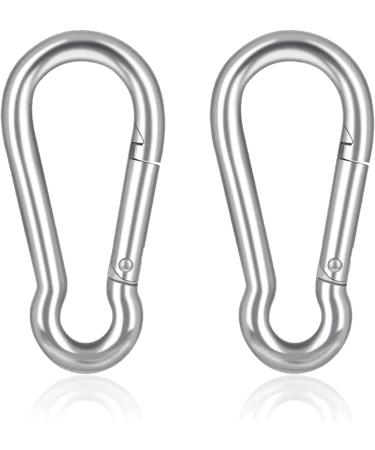 4 Pack 3-inch Marine Grade 316 Stainless Steel Carabiner Clips for Gym and Outdoor Activities - Buy Online on SooperMarket.com