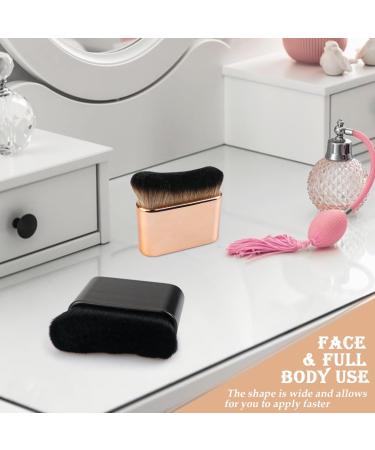 Self Tan Brush - Large Kabuki Makeup Brush for Face & Body | Cream Applicator Blending Brush for Tanning & Foundation | Soft Black Self Tanning Brush - Buy Online on SooperMarket.com