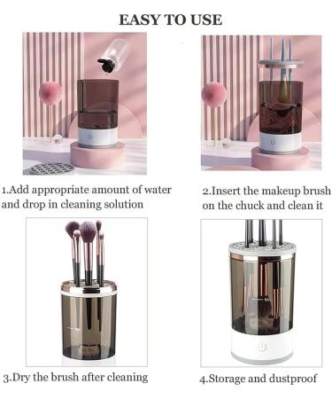 jumbans Portable Auto Cosmetic Brushes Cleaner Automatic USB Cosmetic Brushes Cleaner For All Size Beauty Makeup Brush - Buy Online on SooperMarket.com