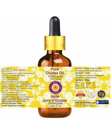 Deve Herbes Pure Ocotea Oil (Ocotea quixos) with Glass Dropper Cold Pressed 50ml (1.69 oz) - Buy Online on SooperMarket.com