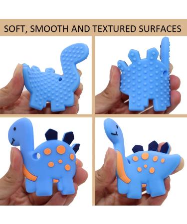 Silicone Dinosaur Chew Necklaces for Sensory Kids - Perfect for Autism, ADHD, SPD - Anxiety Relief and Fidget Reduction - Blue & Green - Buy Online on SooperMarket.com