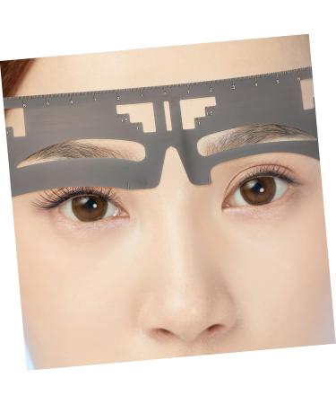 Baluue 2pcs Eyebrow Ruler Brow Guide Template Eyebrow Tools Brow Mapping Eyebrow Tracer Stainless Steel 20x4.8cm As Shown - Buy Online on SooperMarket.com