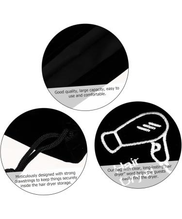 HAPINARY 4 Pcs Hair Dryer Storage Bag Hair Dryer Travel Case Hotel Hair Dryer Hair Tools Bag Black Flannel - Buy Online on SooperMarket.com