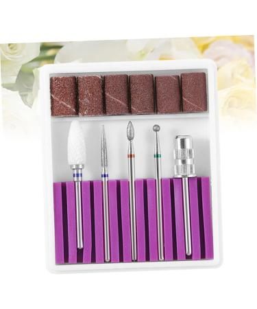 POPETPOP 3 Sets Nail Grinding Head Faux Nails Artificial Nails Nail Drill Bits Electric Manicure Nail File Beginner Kit Manicure Drill Bits Nail Drill Tool Exfoliating Manicure Tools Purple 6.5x5.5cmx3pcs Purplex3pcs - Buy Online on SooperMarket.com