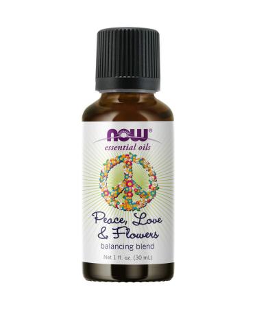 Now Foods Essential Oils Peace Love & Flowers Balancing Blend 1 fl. oz (30 ml)
