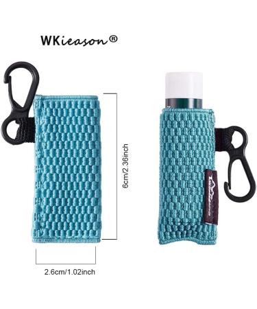 Lip Balm Holder Keychain 3pcs - Clip on Chapstick Sleeves Pouch (Black/Blue/Beige) - Buy Online on SooperMarket.com
