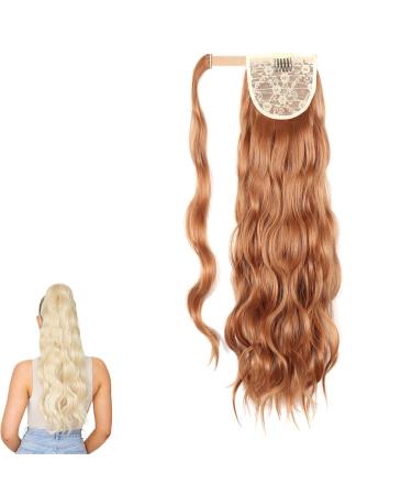 prinfantasy Ponytail Extensions Wrap Around Pony Tail Hair Extension for Women Curly Wavy Ponytails Synthetic Hairpiece MW130 GBMW130 24 inch